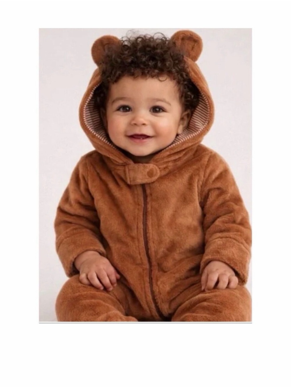 Carter’s Just One You Cozy Brown Bear Hooded Baby One-Piece - 6m NWT